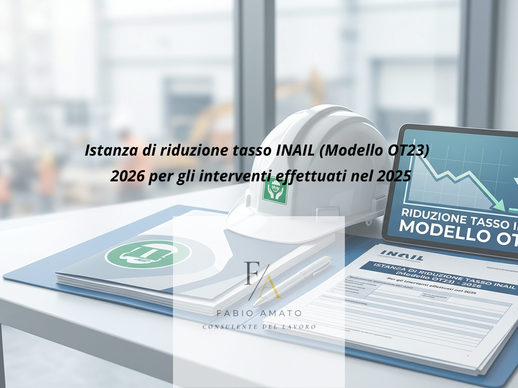 Istanza di riduzione tasso INAIL (Modello OT23) – 2026 per gli interventi effettuati nel 2025