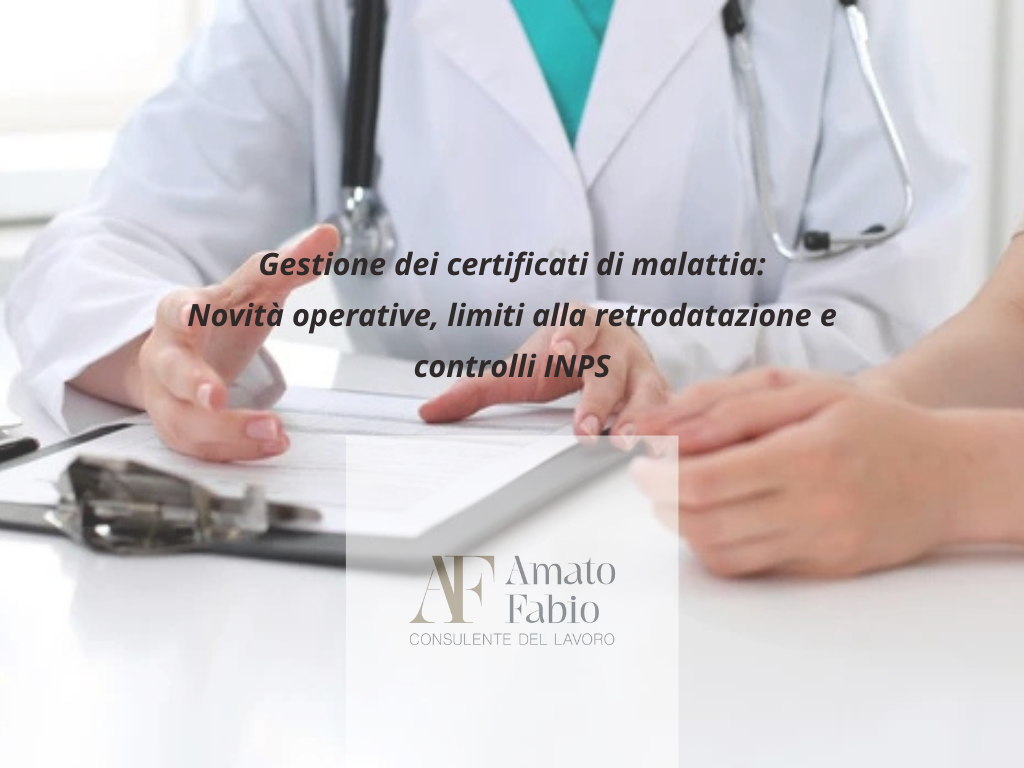 Certificati di malattia INPS – Estensione della retrodatazione di un giorno alle visite ambulatoriali (Circolare INPS n. 92/2026).